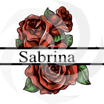 Flower Split Monogram Sabrina 101smp-Digital Clipart-Gift Cards-PNG-Banner - $1.75