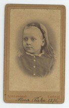 Antique ID&#39;d CDV Circa 1870s Beautiful Young Girl Bow Lundevall Enkoping Sweden - £7.41 GBP