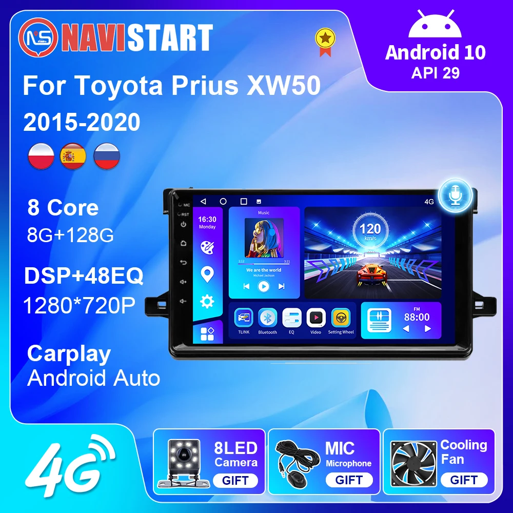 NAVISTART Car Radio For Toyota Prius XW50 2015-2020 Radio 2 Din Android - $146.95+