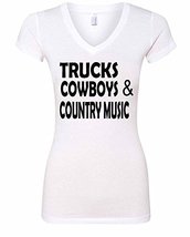 VRW Trucks cowboys and country music Womens T-shirt V Neck Style 2 (Smal... - £13.01 GBP