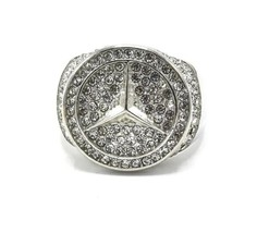 Bague Mercedes, bague Mercedes Benz, argent sterling 925, bague de mariage ca... - £89.12 GBP