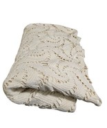 VTG Handmade Crochet Lace Bedspread Spiral Pinwheel Pattern Cottagecore ... - $131.98 CAD