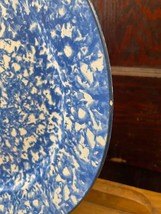 Stangl Pottery Town and Country Blue Spongeware 12 in Round Platter Plate - £19.32 GBP