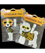 Dog-Shaped Luggage Tags - Beagle &amp; Bichon Frise - Houndstooth &amp; Leopard ... - $8.95