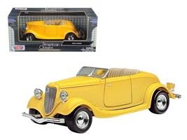 1934 Ford Coupe Yellow 1/24 Diecast Car Model by Motormax - £30.88 GBP
