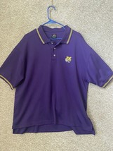 P2 by Pro Player Men’s LSU Embroidered Logo Purple Polo Shirt Size XL - $25.99