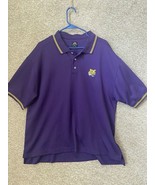 P2 by Pro Player Men’s LSU Embroidered Logo Purple Polo Shirt Size XL - $25.99