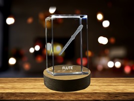 LED Base included | Flute 3D Engraved Crystal 3D Engraved Crystal Keepsake - £31.38 GBP+