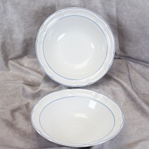 Floral Expressions Round Vegetable Serving Bowls 9.25&quot; Lot of 2 Stoneware - £14.63 GBP