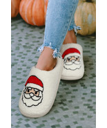 White Christmas Santa Clause Graphic Plush Slippers - €8,01 EUR