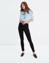 Madewell 10&quot; High-Rise Skinny Jeans in Black Carbondale Wash SZ 24 Style F9226 - £26.90 GBP