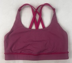Lululemon Sports Bra Women 4 Pink Stripe Free To Be Wild Athleisure Yoga... - $23.75