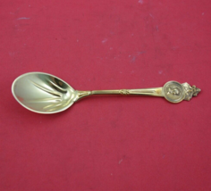 Medallion by Gorham Sterling Silver Ice Cream Spoon vermeil 5 3/4&quot; Antique - £123.78 GBP