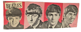 1964 The Beatles Fold-out Poster Dell Publishing No 2 Vintage 18 1/2 x 53&quot; - £117.44 GBP