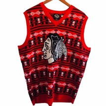 Chicago Blackhawks NHL Aztec Ugly Sweater Vest XL - £37.63 GBP