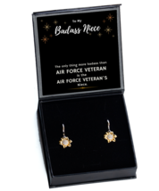 Ear Rings For Military Niece, Air Force Veteran Niece Earring Gifts, Military  - $49.95