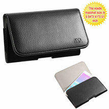 Premium Black Leather Case Clip Horizontal Pouch for Google Pixel 4 - $18.24