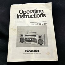 Panasonic RX-C39 Boombox Operating Instruction Owners Manual Portable Stereo - £6.74 GBP