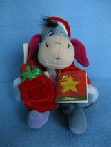 Disney Store London Santa Eeyore 2000 Mini B EAN Bag Plush With Tags - £7.03 GBP