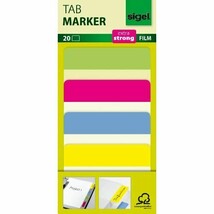Sigel HN204 Tab Marker Film Adhesive Markers Extra Strong 50 x 38 mm 20 ... - $9.00