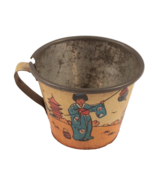Antique Tin Cup Ohio Art Japanese Ladies with Lanterns 1908? Child Size - $9.09