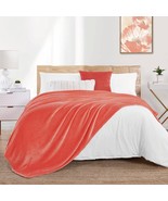 Walensee Bright Orange Fleece Blanket Plush Lightweight King Size 108x90... - $726.13 MXN