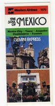 Western Airlines Brochure for Soul of Mexico Tours 1979 - $24.72