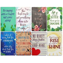 Set Of 8 Inspirational Notebooks, 5X8 Bulk Journals With Motivational Quotes For - £22.77 GBP