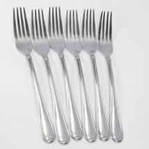 Pfaltzgraff Allure Dinner Forks 8&quot; Stainless Lot of 6 - £18.15 GBP