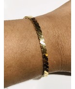 cintage snake gold tone bracelet 7” - £11.79 GBP
