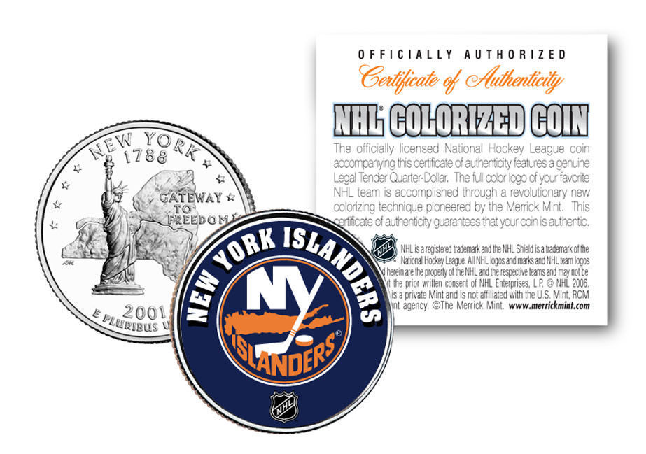 Primary image for NEW YORK ISLANDERS NHL Hockey New York Statehood Quarter U.S. Coin * LICENSED *