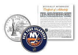 NEW YORK ISLANDERS NHL Hockey New York Statehood Quarter U.S. Coin * LIC... - £6.69 GBP