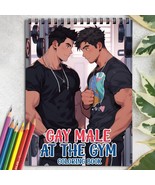 Gay Male At The Gym Body Spiral-Bound Coloring Book for Adult for Stress... - £16.06 GBP