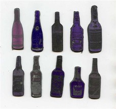 10 Different Liquor Bottle Metal Advertising Pieces 1950&#39;s  - £22.13 GBP