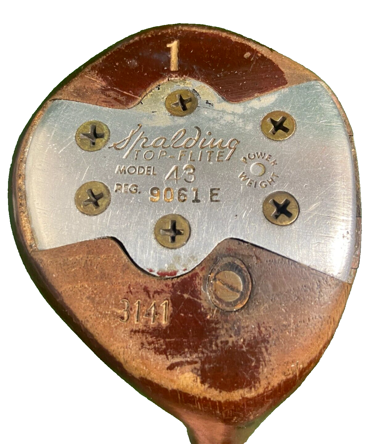 Primary image for Spalding Top-Flite Model 43 Persimmon Driver 9061E Rocket Steel 43" Vintage RH