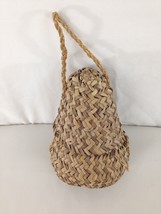 Hand Made Craft Woven Sisal Wicker Straw Jute Turkish Hanging Basket Container - £7.74 GBP