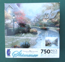 Lamplight Brooke by Thomas Kinkade 750 pc Ceaco Shimmer Jigsaw Puzzle NEW 2008 - £11.25 GBP