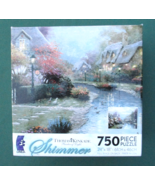 Lamplight Brooke by Thomas Kinkade 750 pc Ceaco Shimmer Jigsaw Puzzle NEW 2008 - £11.19 GBP