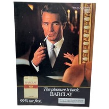 Barclay Cigarettes Print Ad Vintage 1982 Sharp Dressed Man Pleasure is Back - £9.55 GBP