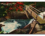 The Basin and Bridge Frankonia Notch New Hampshire NH UNP LInen Postcard... - $1.93