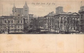 New York City Ny~City Hall PARK~1900s National Art Vues Photo Postcard - £10.99 GBP