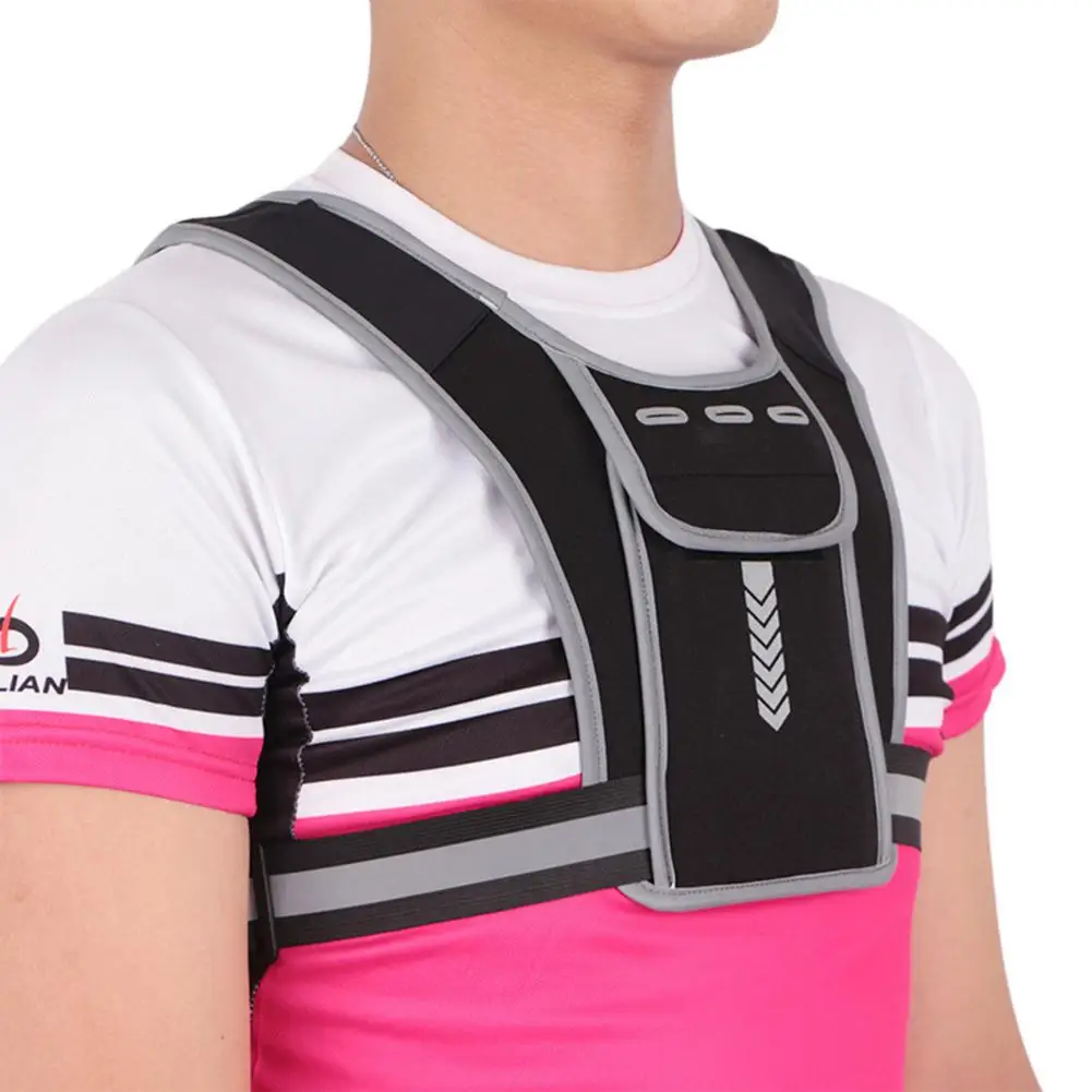 Sporting Running Vest Sportings Reflective Vest SBR Waist Bag Backpack With Phon - £23.89 GBP