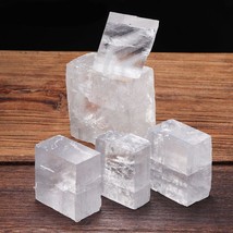 50g Natural White Optical Calcite Spar Iceland Stone Raw Mineral Quartz Decor - £6.73 GBP