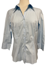 Ann Taylor Loft Light Blue Long Sleeve Blouse, Women&#39;s Size 10 - $8.54