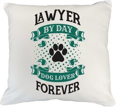 Make Your Mark Design Lawyer Dog Lover White Pillow Cover for Attorney, ... - $24.74+