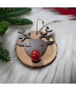 Ornaments Wood Christmas Ornament Rudolph the Red Nose Reindeer Holiday ... - £7.85 GBP