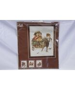 Lanarte Holland Cross Stitch 33465  Boy Pulling Girls in Cart  8-1/2 x 11&quot; - $23.51