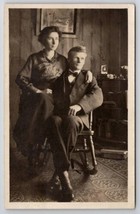 RPPC Lovely Couple Sharing Rocking Chair Mabel Hackett c1908 Postcard G21 - $14.95