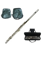 Merano Silver Flute 16 Hole, Key of C with Case+Music Sheet Bag+Accessories - £78.62 GBP