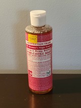 Dr. Bronner&#39;s Certified Fair Trade 18-In-1 Hemp Rose Pure-Castile Soap 8 oz NEW - £6.29 GBP
